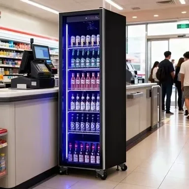 

Wholesale Price: Luxury Upright Beverage Cabinet for Supermarket Beverage and Beer Refrigeration Freezer.