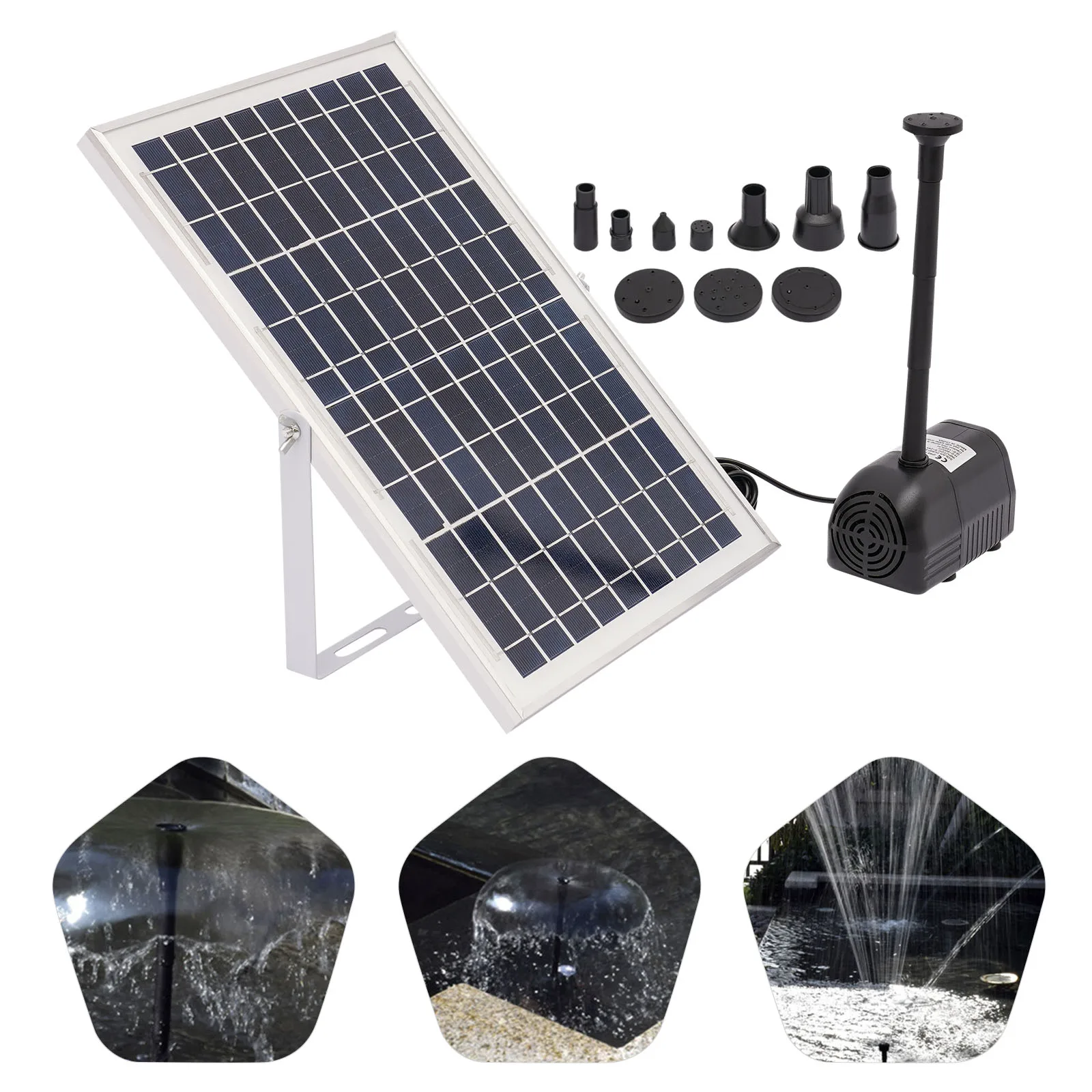 1000L/H Solar Panel Driven Water Pump for Garden Pool, Fish Aquarium Fountain