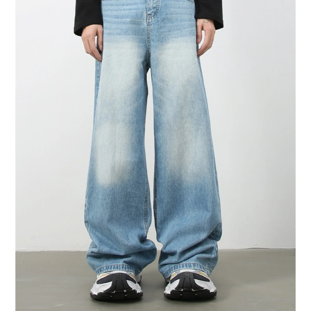 2026 nuevos pantalones vaqueros de pierna ancha lavados degradados varios colores Vintage Casual pantalones vaqueros sueltos pantalones diarios pantalones de mujer