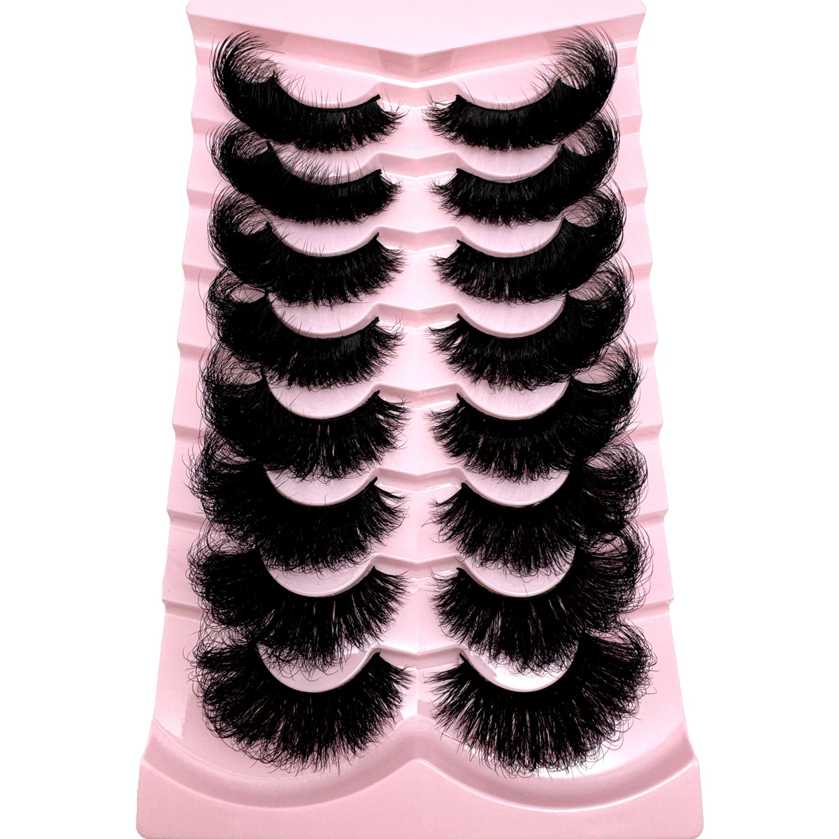 MKYDCG New 8pairs Lashes 3D Mink Eyelashes Thick 8D Fluffy Soft Eyelash Extension Natural False Eyelashes Makeup Mink Eye Lashes