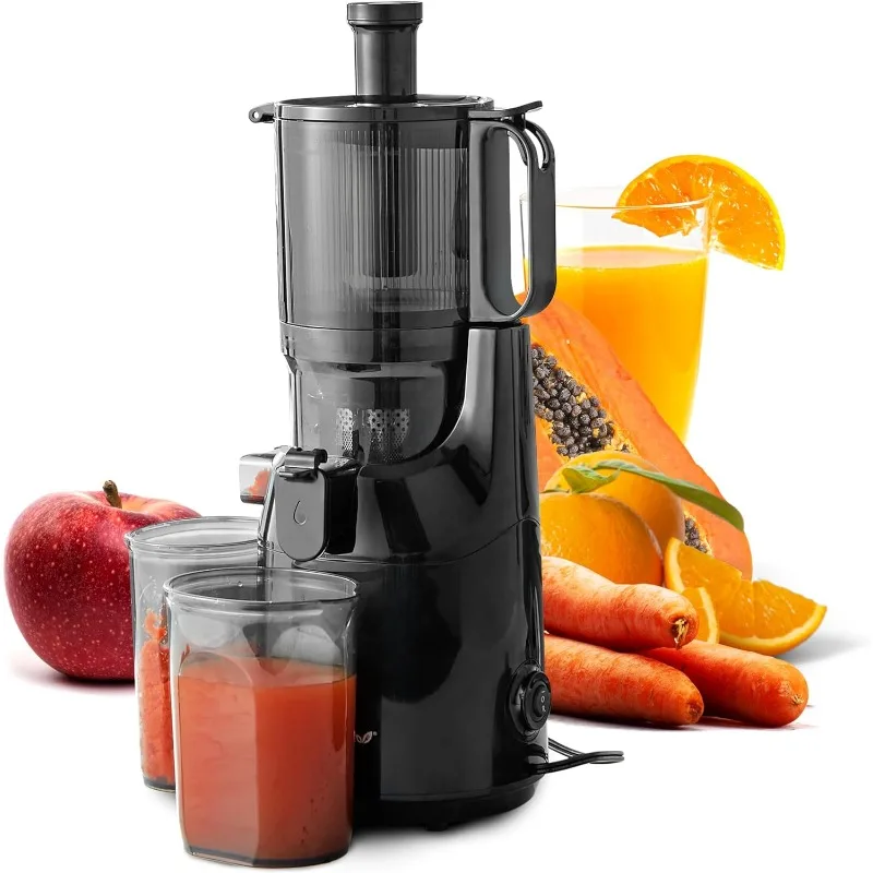 

Big Mouth Whole Fruit 5.2”Self-Feeding Chute,Cold Press Masticating Slow Juice Extractor,Easy to Clean,Impact Resistant BPA Free