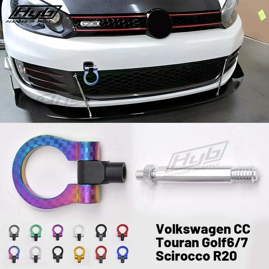 Racing Tow Hook JDM Tuning Car Towing Bar For Volkswagen CC/Touran Golf 6 7/SciroccoR20 Car Accessories