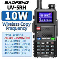 Baofeng UV-5RH 10W Air Band Walkie Talkie Wirless Copy Frequency 999CH Type-C USB Charger Long Range UV 5R  17 Pro Two Way Radio