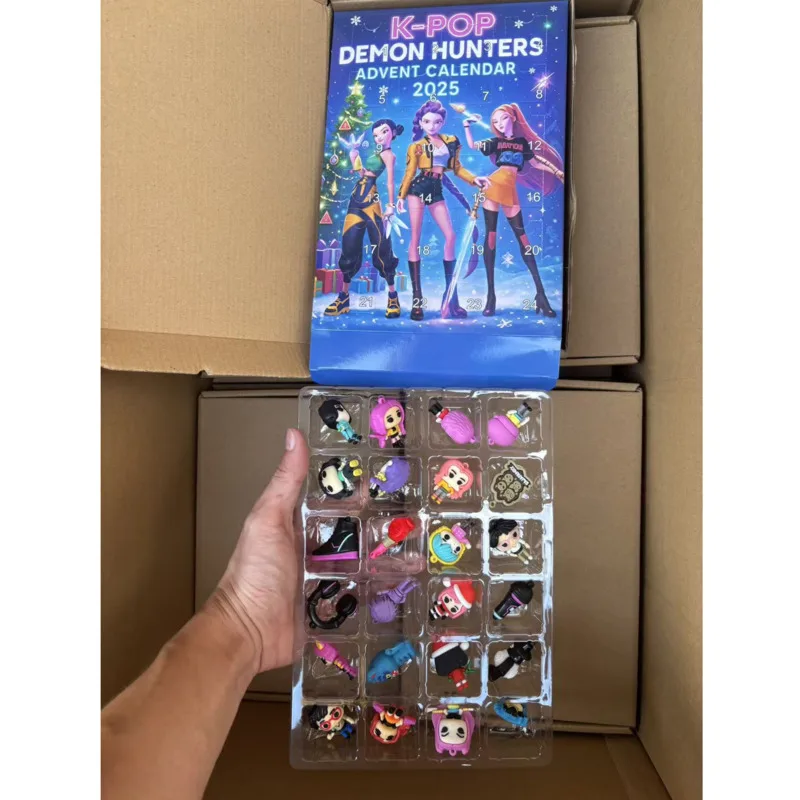 New 3D K Pop Demon Hunters Advent Calendar K-Pop Demon Hunters Rumi Mira Zoey Christmas Countdown Advent Calendar Gift 24 Days