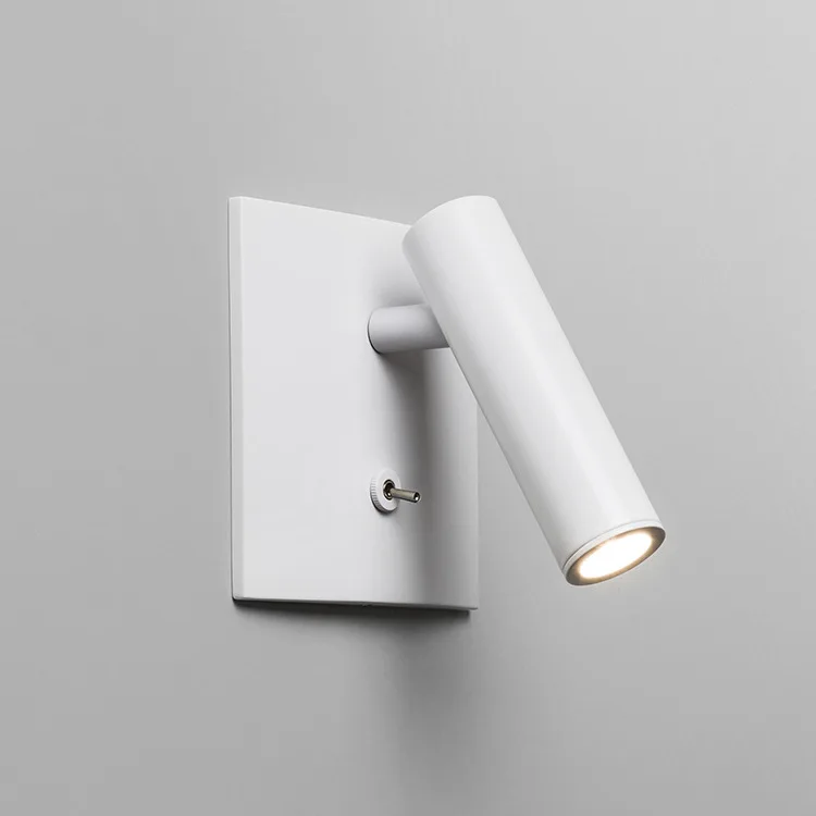 Ingebouwde LED Wandlamp met Schakelaar Verstelbare Hotel Slaapkamer Hoofdeinde Leeslamp Nachtkastje Blaker Spotlight Armatuur AC100-220V