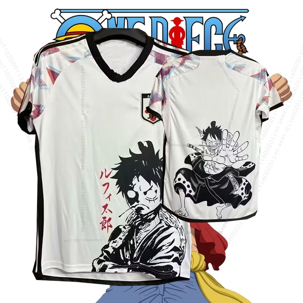 

2026 New Anime ONE PIECE Monkey D Luffy Japan Football Jersey Fans Edition Jersey Leisure Street Breathable Kids/Mens T-Shirt