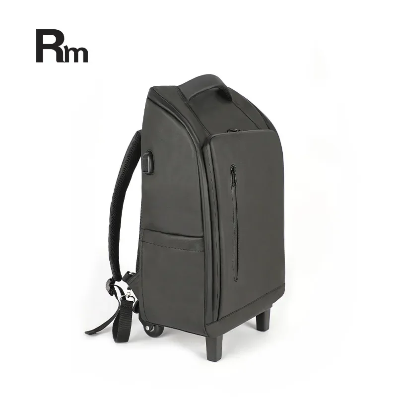 Multifunctional Rolling Laptop Backpack Ultra Light Large Capacity Business Travel Trolley Case with Notebook Compartment