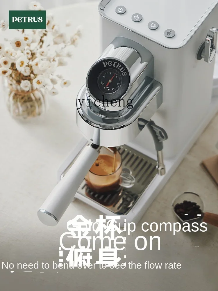 ZF Coffee Machine Small Household Espresso New Full & Semi Automatic Steam Frothed Milk