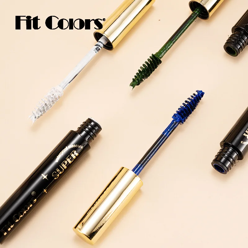 Mascara abbagliante impermeabile 14 colori Mascara volume resistente ai sbavature da palcoscenico per discoteca