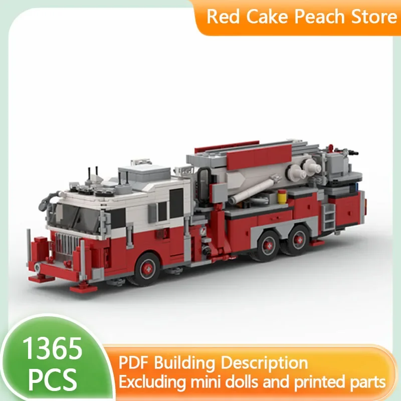 

City Car Model MOC Building Brick Multi Functional Special Fire Truck Modular Technology Gift Holiday Assemble Children Toy Suit