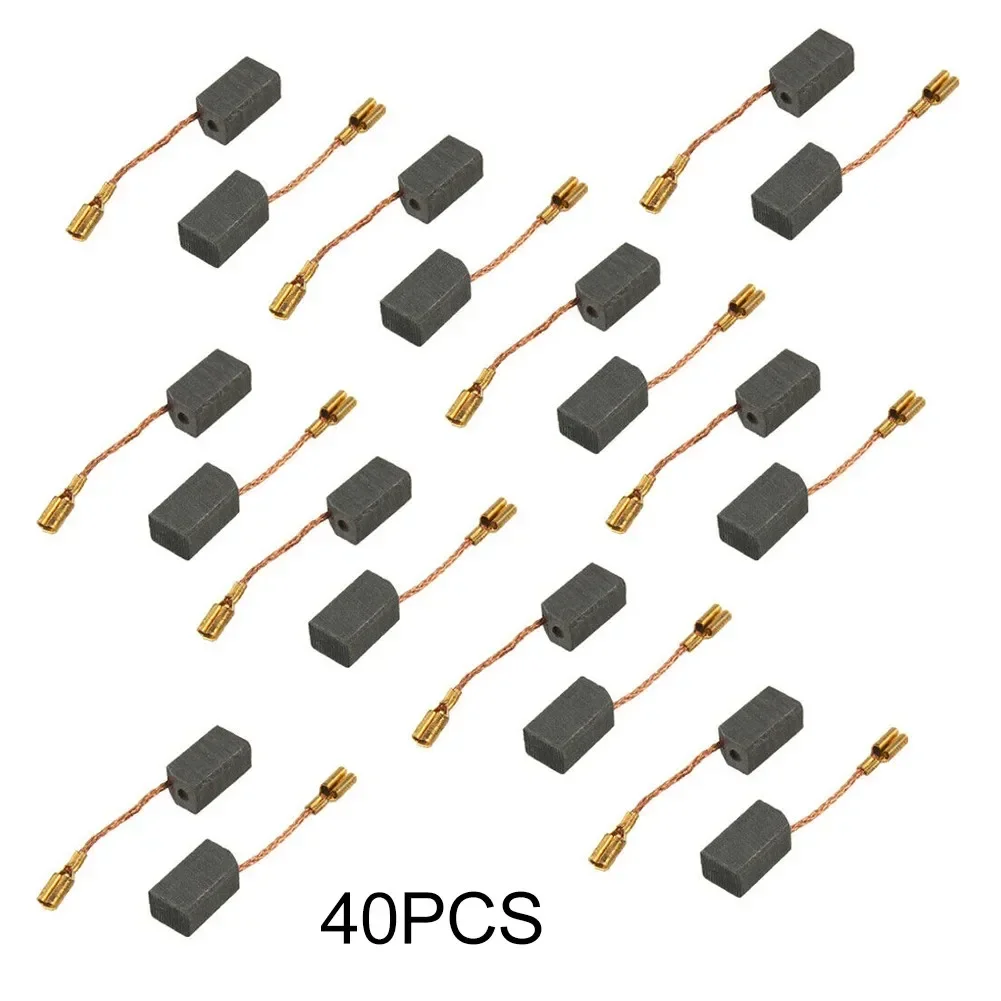 40Pcs 13.6x7.8x6.1mm Carbon Brush For Bosch Hitachi 100mm Angle Grinder Electric Hammer Drill