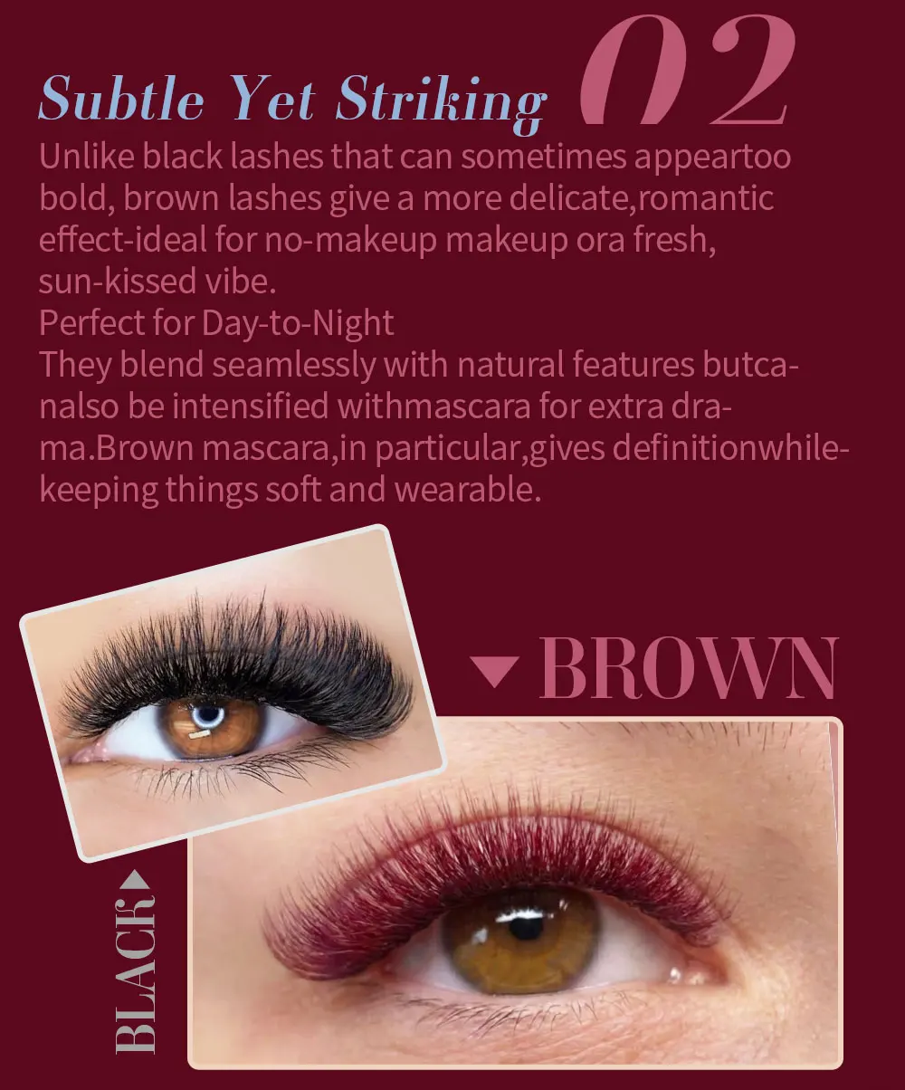Abonnie LB/LC 8-15mm Burgunderrote Matte Volumen-Wimpernverlängerungen Klassische Einzelwimpern Flauschige Falsche Wimpern für Augenschönheit – Detail 5