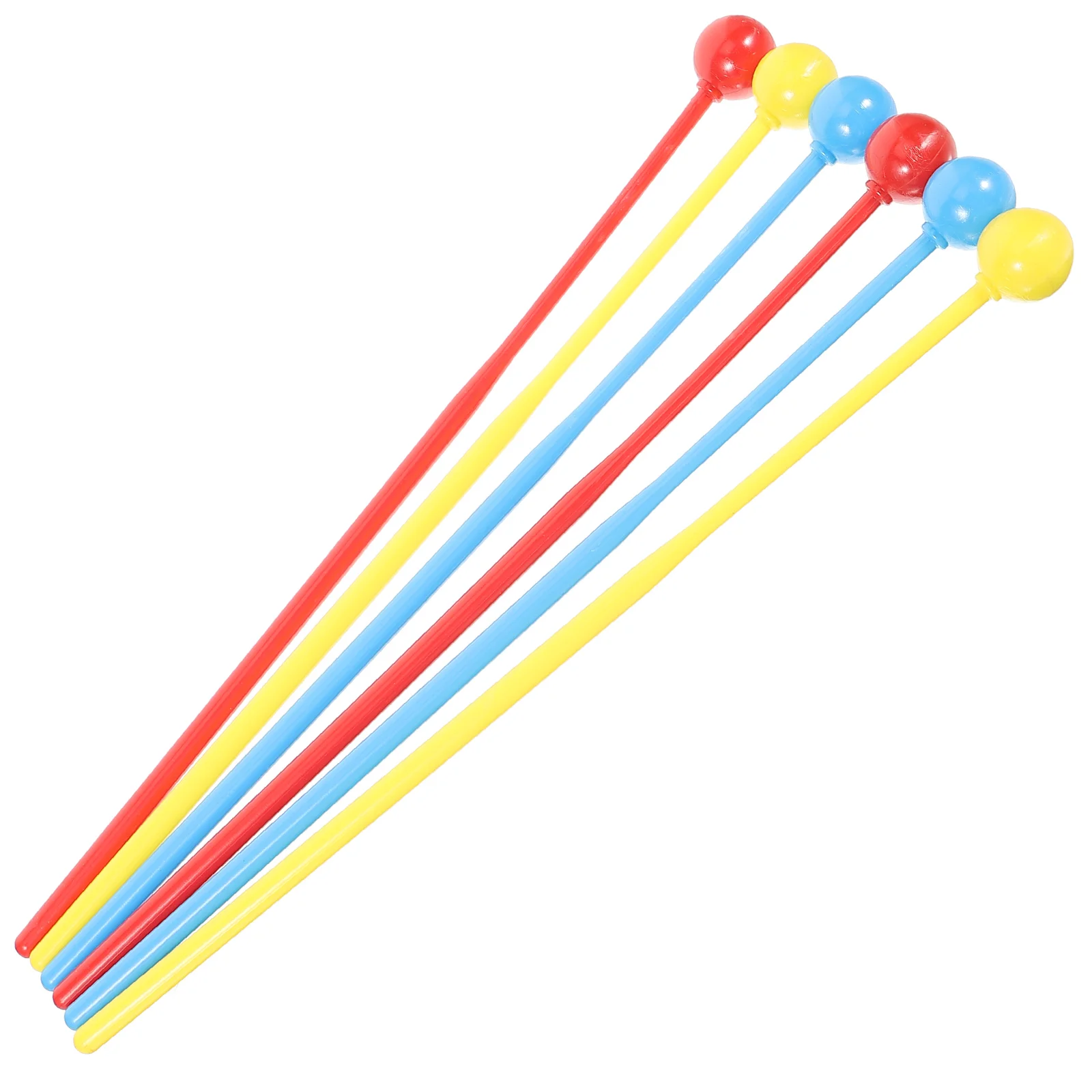 

3 Pairs Children's Drumsticks Marimba Mallets for Beginners Colorful Performance Plastic Percussion Hammers Kids