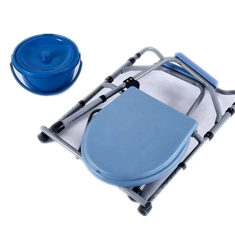 Latest Design Toilet Seat Portable Commode Chair With Wheels For Elderly Use
