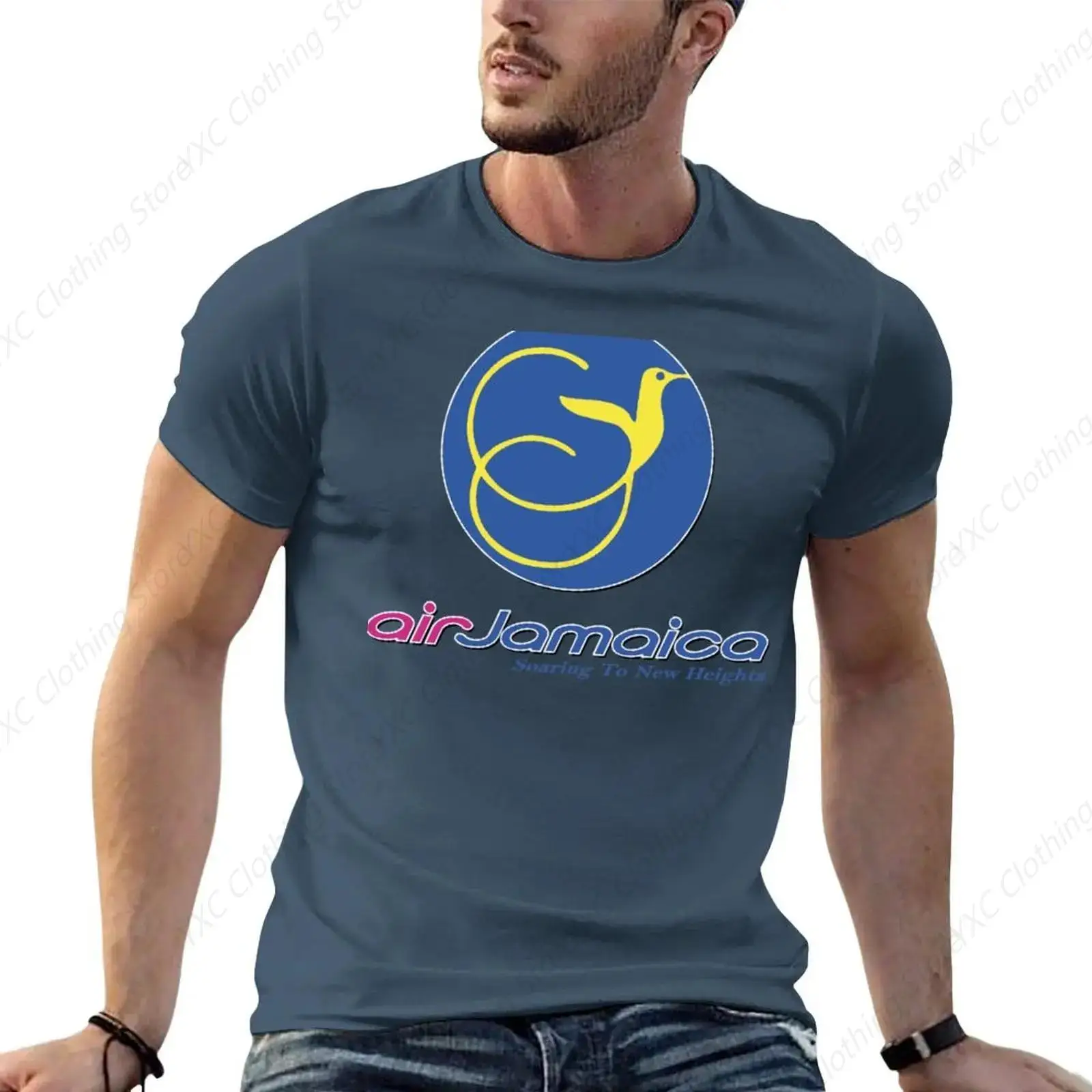 New Air Jamaica men's T-shirt- Short Sleeve Crew Neck Soft Fitted Tees S - 6XL Fresh Classic Basic Tshirts