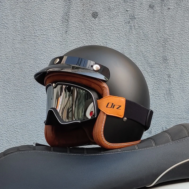 ORZ high-quality motorcycle 3/4 helmet cascos para motos suitable for both men and women, small helmet body, lightweight motorcy