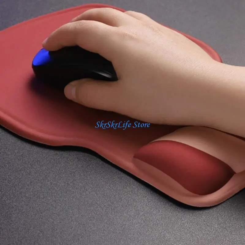 

E65E Mouse Pad Colorful Candy Color Desk Mat Slip Proof Rubber Base Wrist Rest Smooth