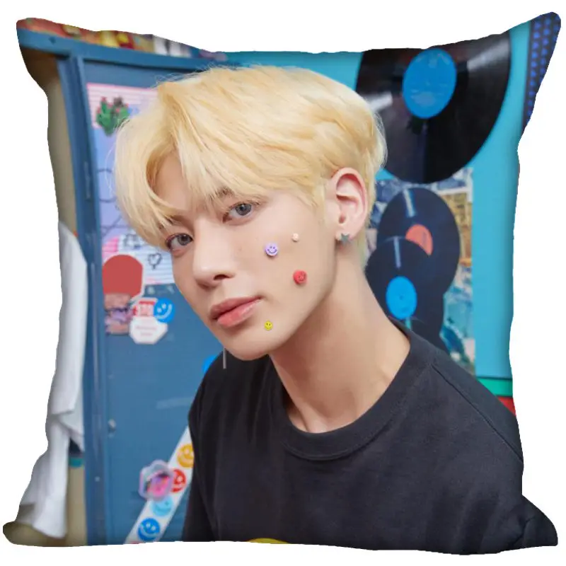 TXT Taehyun Pillow Cover Bedroom Home Office Decorative Pillowcase Square Zipper Pillow Cases Satin Fabric Eco-Friendly 0519