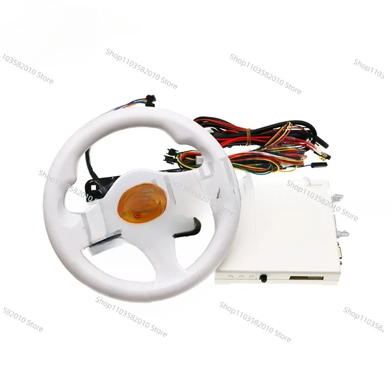 Children's entertainment game machine FIRE CAR Racing game board 31 in 1 PCB with Colorful steering wheel