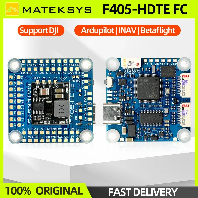

Контроллер полета MATEK Mateksys F405-HDTE F405 FC Встроенный экранный диск с поддержкой DJI HD Ardupilot/INAV/BF для FPV RC Дрон для фристайла