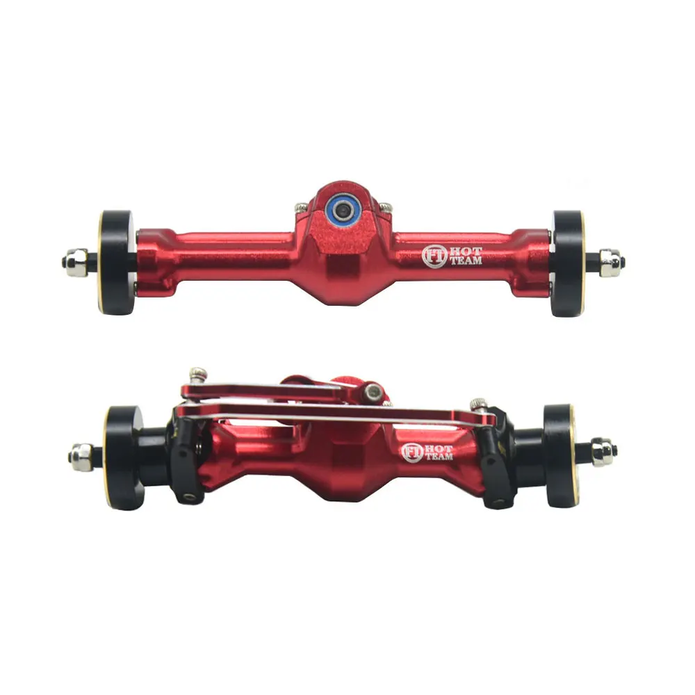 Hot Team Aluminum Front And Rear Axle +4mm Wide Front CVD And Rear Drive Shaft With Brass Counter Weight For AXIAL SCX30 parts