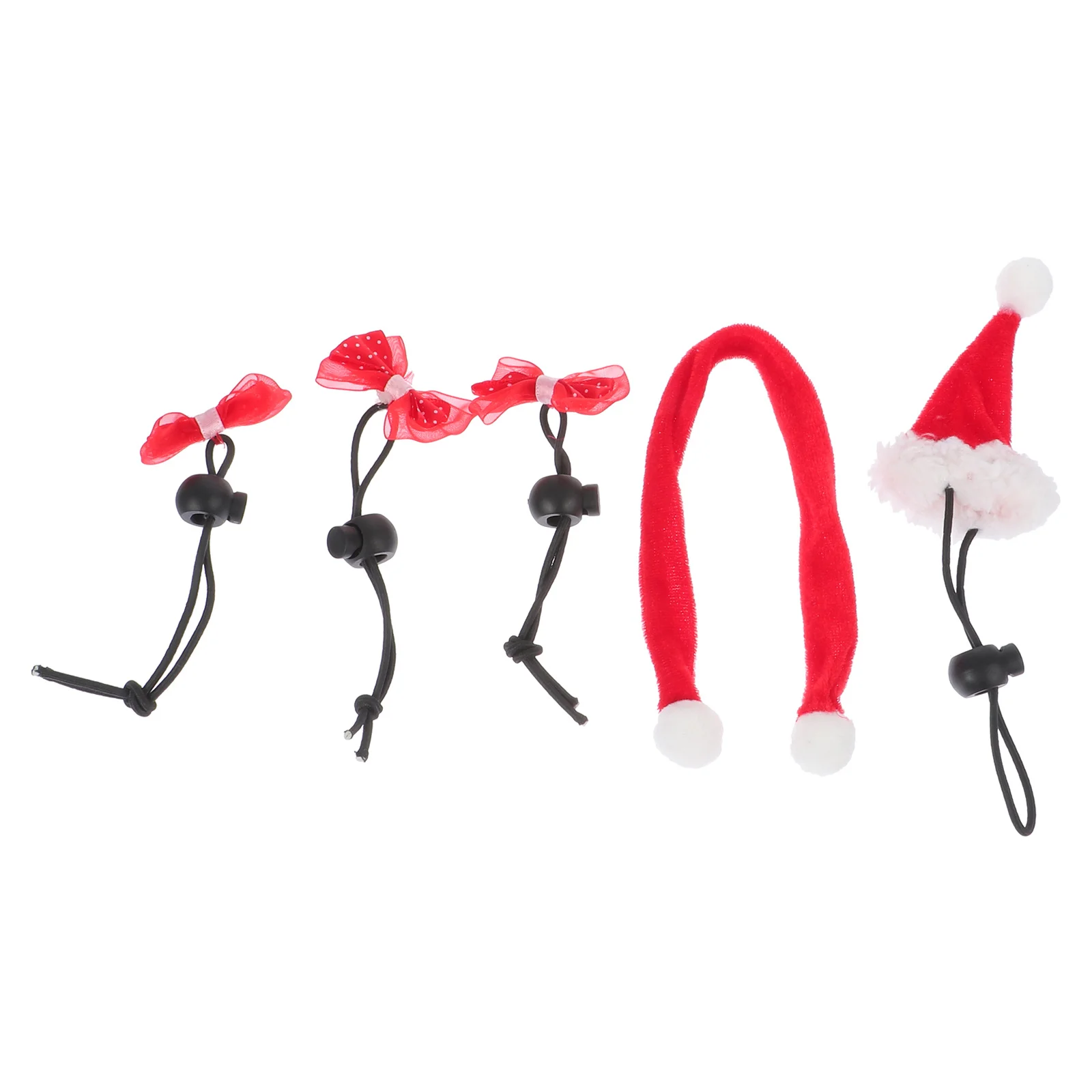 

1Set Christmas Pet Costume Set Stylish Hat Scarf Bow Tie for Small Animals Holiday Prop Xmas Party Accessory