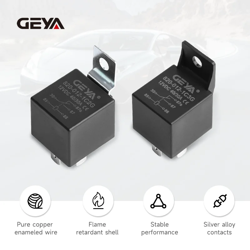 

1PCS 4 5 Pin 40A Car Relay Waterproof Automotive Relay Socket Heavy Duty for Truck Car Van Boat Normally Open 12V DC Long Life