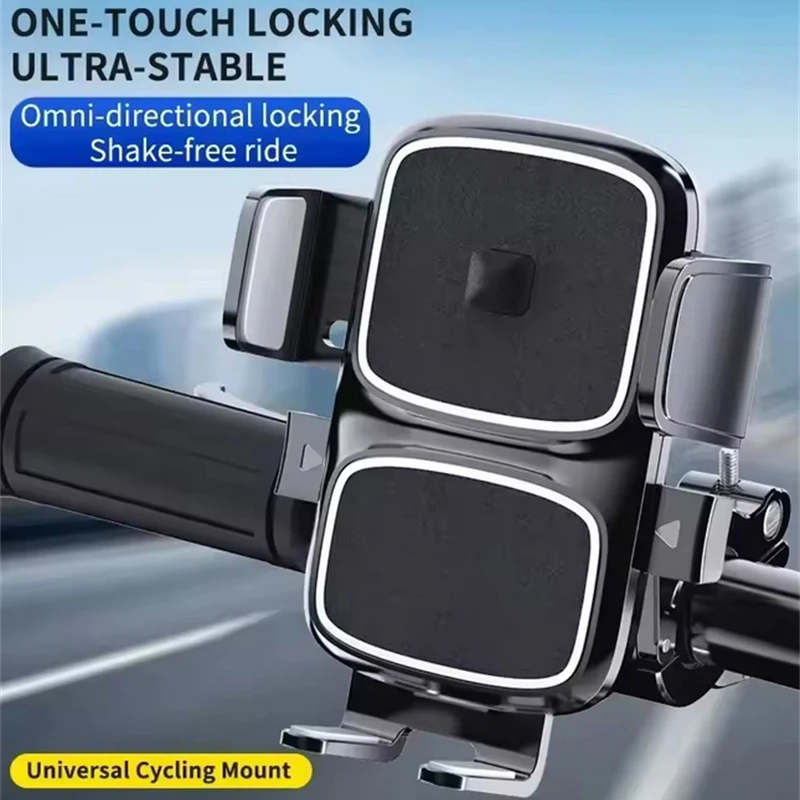

Aluminum Alloy Motorcycle Bicycle Mobile Phone Holder GPS Bracket Mounting Clip Universal Mobile Handlebar Bracket For Xiaomi
