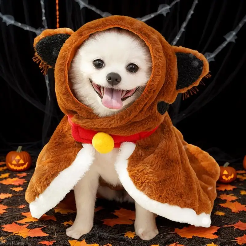 

Dog Cloak For Small Dogs Winter Thickened Dog Cape Warm Dog Cloaks Cold Weather Cosplay Pet Clothing Dog Costume For Small Cats
