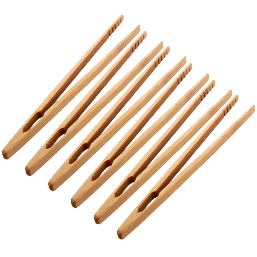 

6 Pcs Wooden Tweezers Tool Kids Tongs Mini for Serving Toys Fine Motor Gift Educational