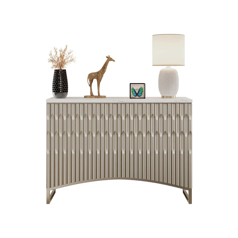 

American light luxury entrance living room dining side cabinet Italian minimalist marble storage locker