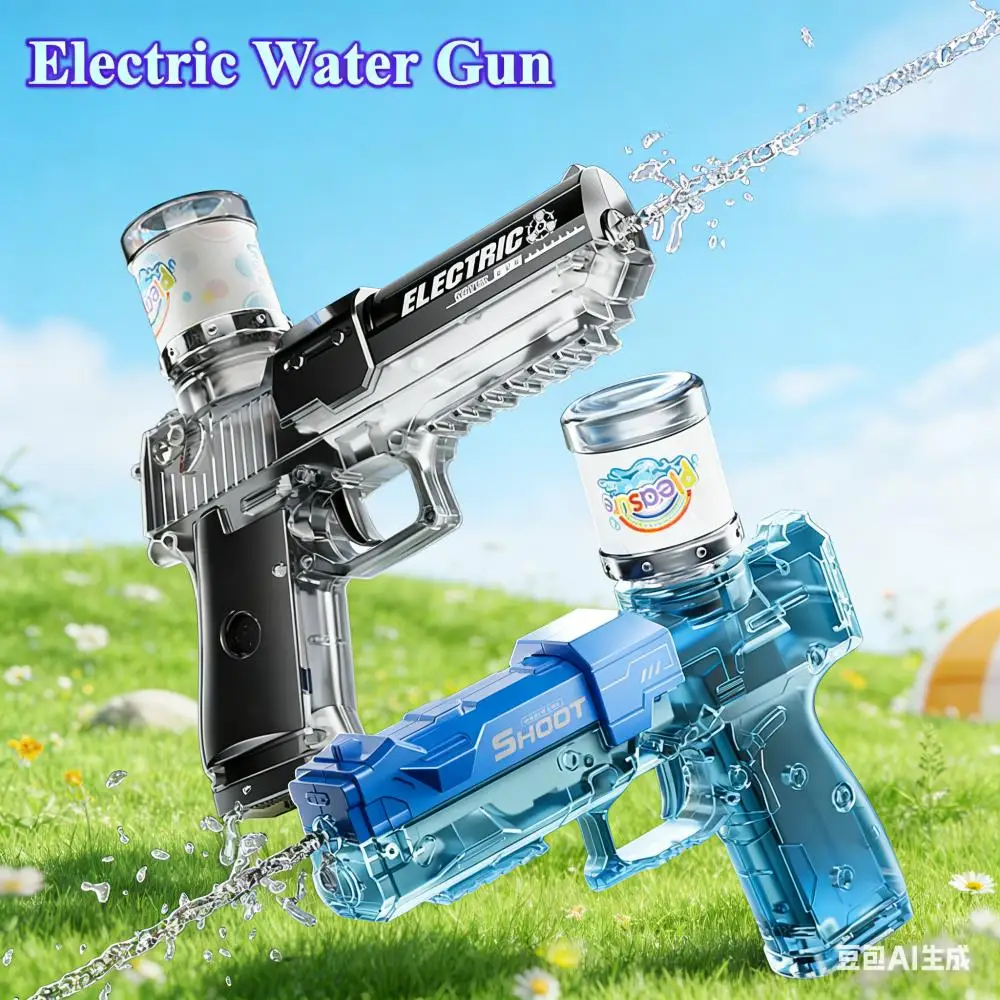 Schnellwirkende elektrische Wasserpistole mit Eis-Explosions-Effekt – Sommer-Outdoor-Spielzeug für Kinder und Jungen als Geburtstagsgeschenk