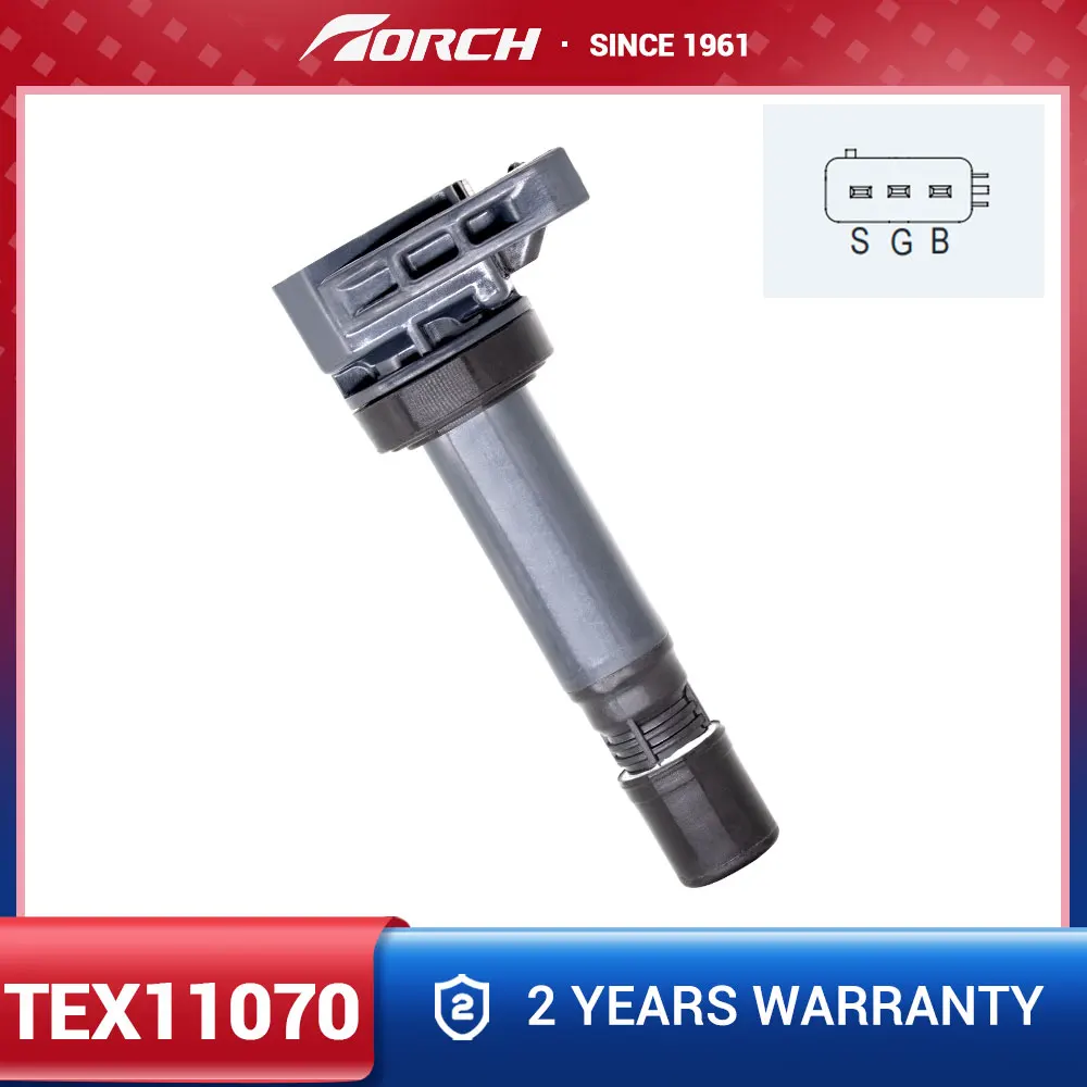 Original Ignition Coil Torch TEX11070 Replace for Diamond 90048-52126 Fit with Daihatsu Coo 06-15 Materia 06-15 Xenia 02-15