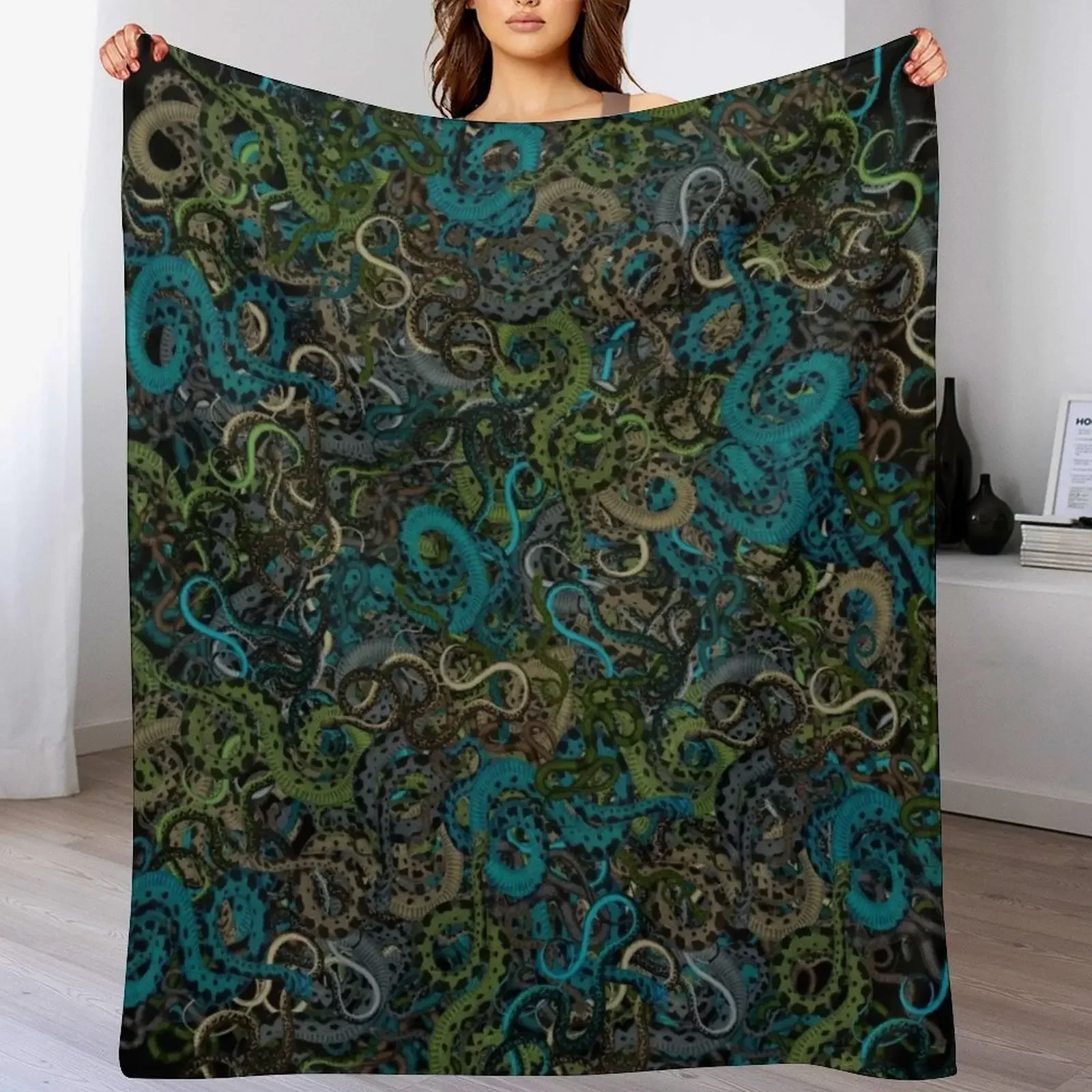 A Lair of Snakes Throw Blanket Bed Decorative Sofa Soft Big Blankets