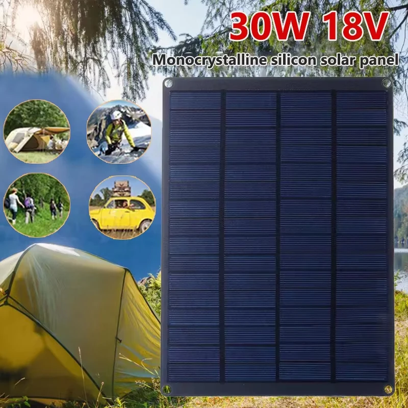 30W 18V Solar Panel with 20A Controller Portable Solar Cell Power Bank For Outdoor Phone Charging Camping Mobile Power Supplies