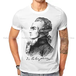 Maximilien De Robespierre Sketch Hipster TShirts French Revolution Epic Transformation Men Harajuku Pure Streetwear T Shirt