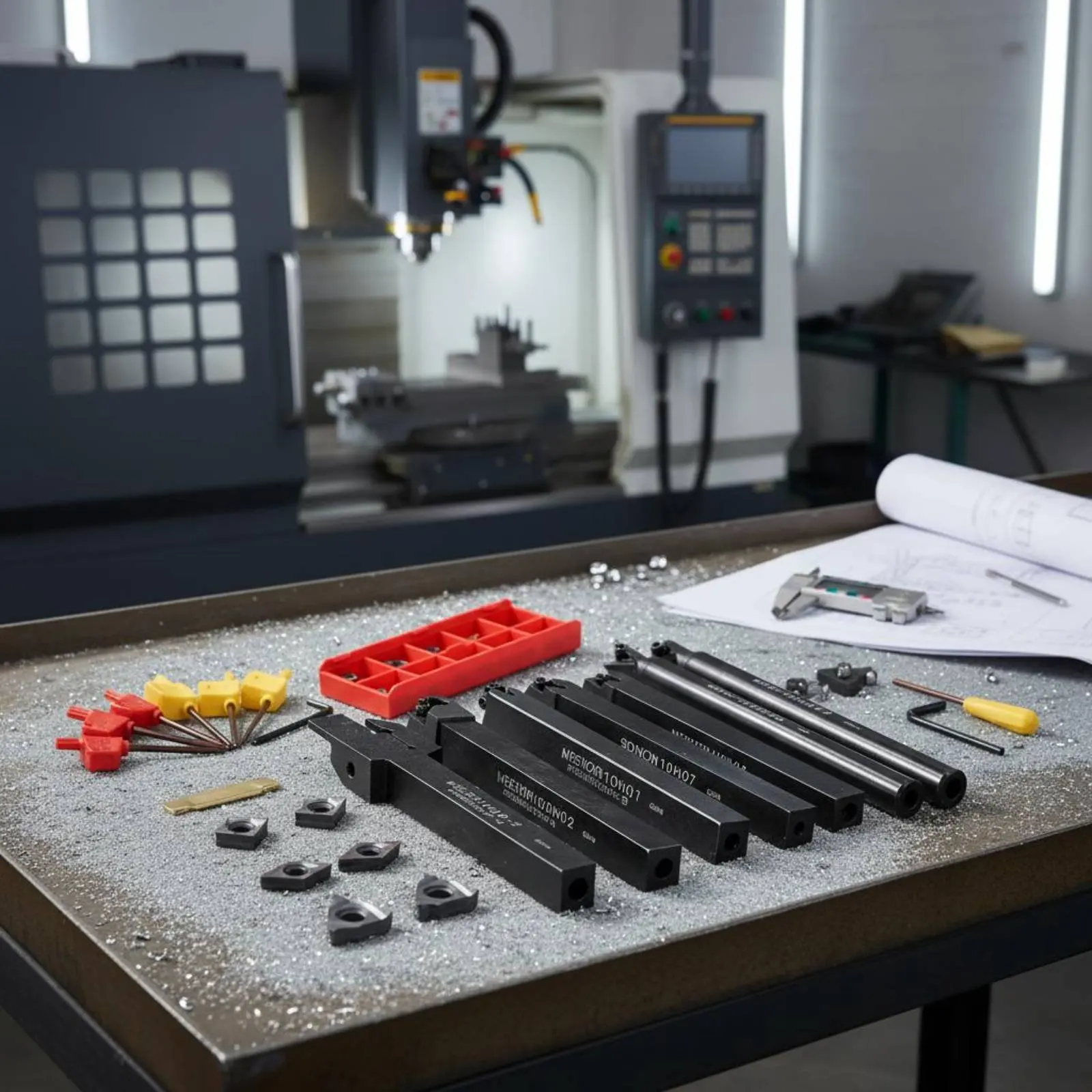 

7 Pieces Turning Tool Holder Set High Hardness Indexable Turning Tool Carbide Insert Holder Long-Lasting Metal Lathe Cutter