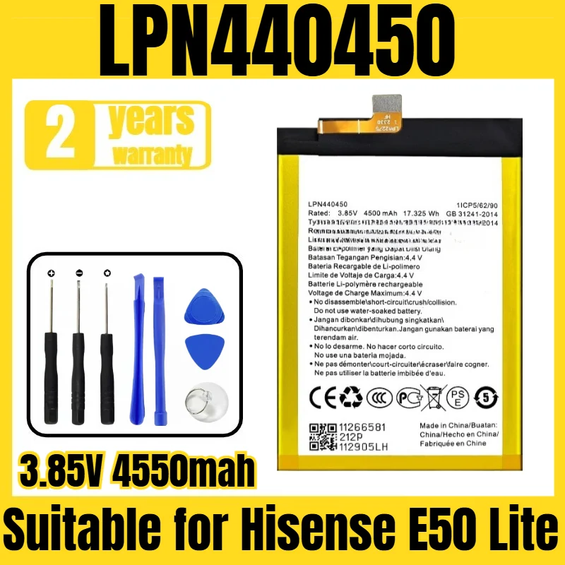Suitable for Hisense E50 Lite battery LPN440450 mobile phone battery, new large capacity, free tool 3.85V 4550mah