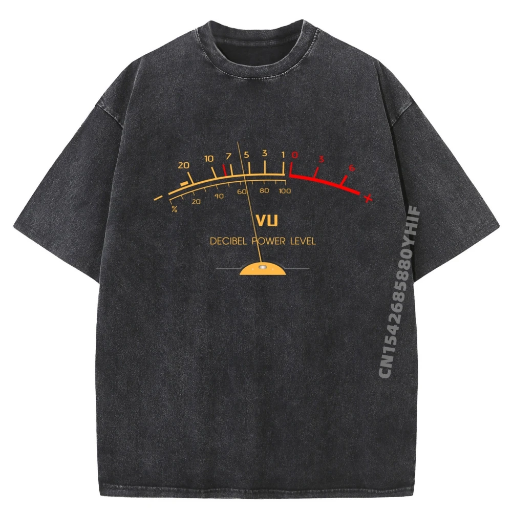 

Newest Mens T Shirt Retro VU Meter Sound Level Gift Tops & Tees Cotton Fabric Comfortable Short Sleeve Normal Color Washed Tops