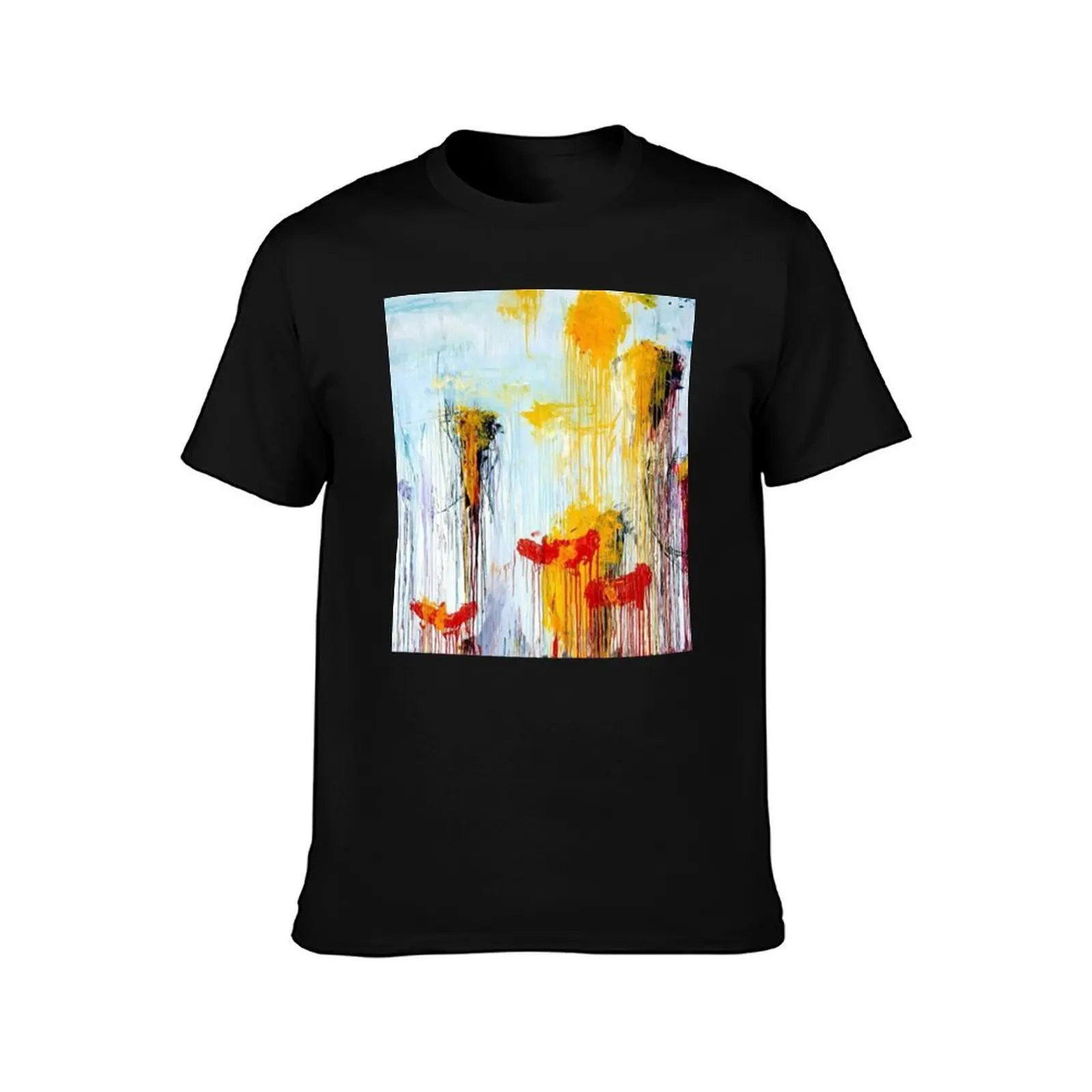 Cy Twombly, Abstract Expressionism, artwork. T-Shirt, Summer Casual Cotton Tee, Oversized Streetwear Tops, Vintage Graphic Print