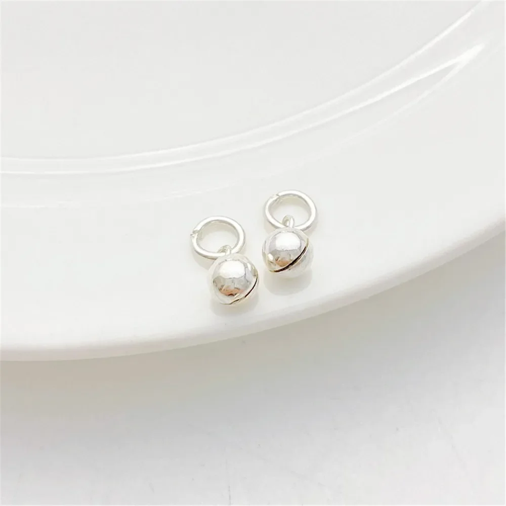 S925 فضة جرس رنين سحر قلادة DIY لوازم المجوهرات الخرز ل قلادة سوار الاكسسوارات الحرفية #6