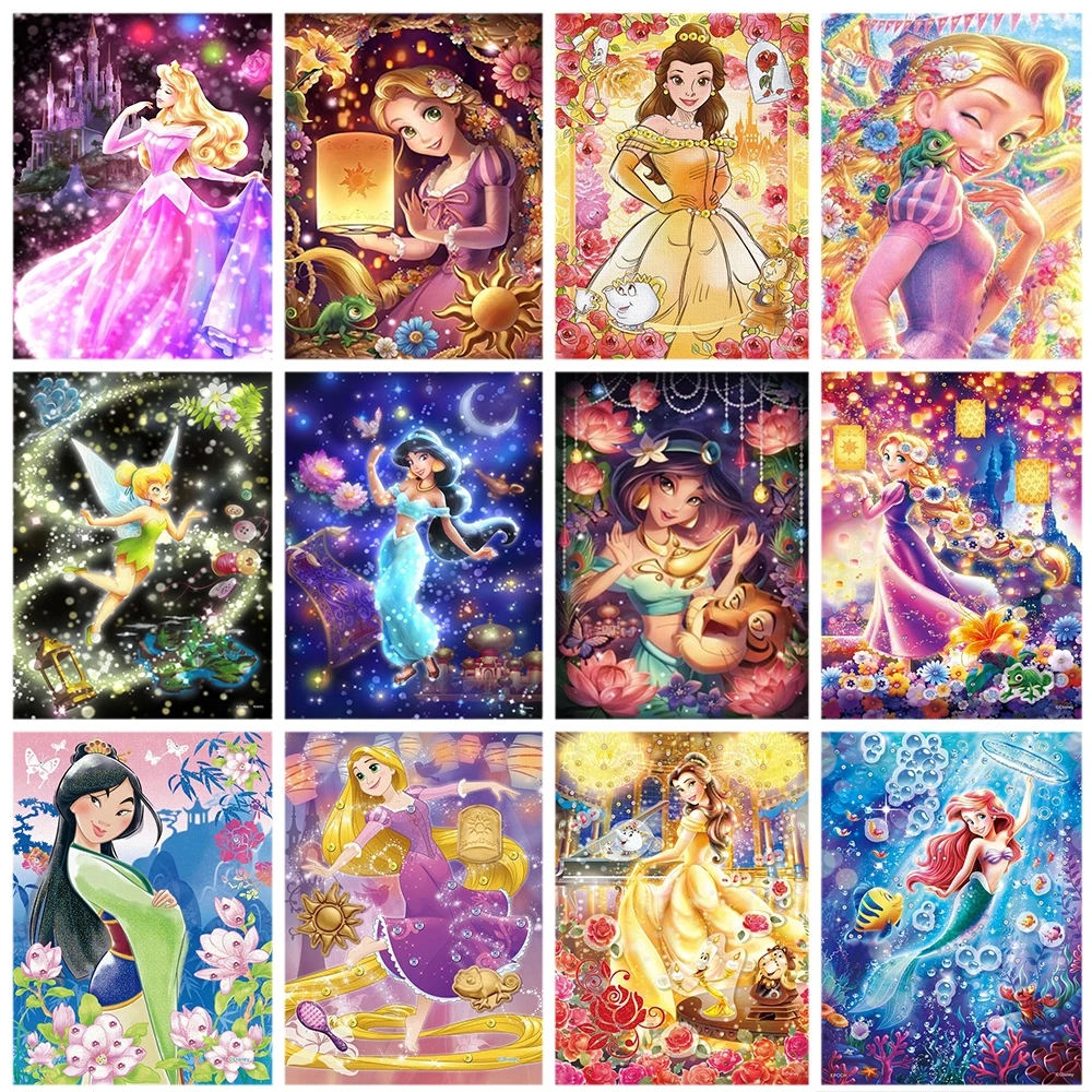 

Disney DIY 5D Diamond Painting Cartoon Fantasy Princess Mosaic Embroidery Full Rhinestone Drill Art Home Room Decoration