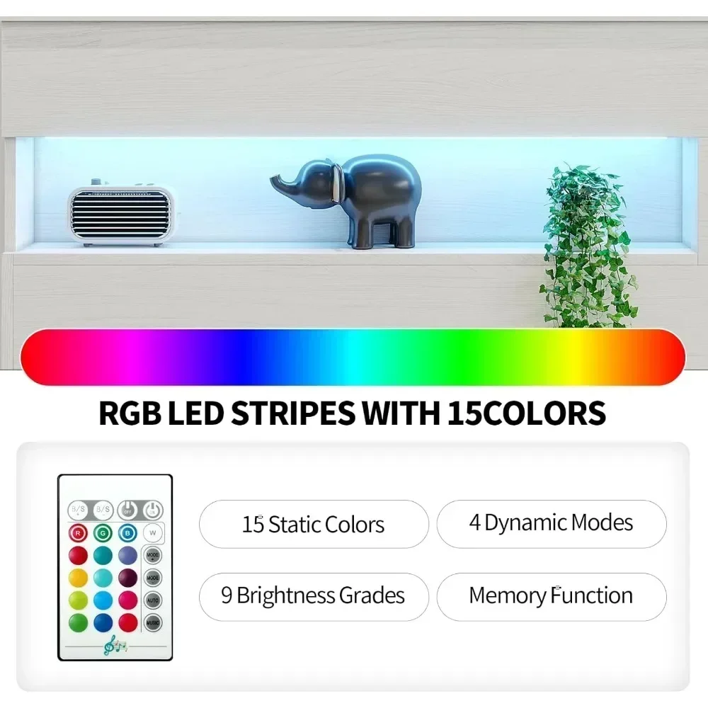 Reception Desk with LED Lights and Power Outlets, Retail Counter Reception Counter Table with Drawers, for Salon Lobby Checkout