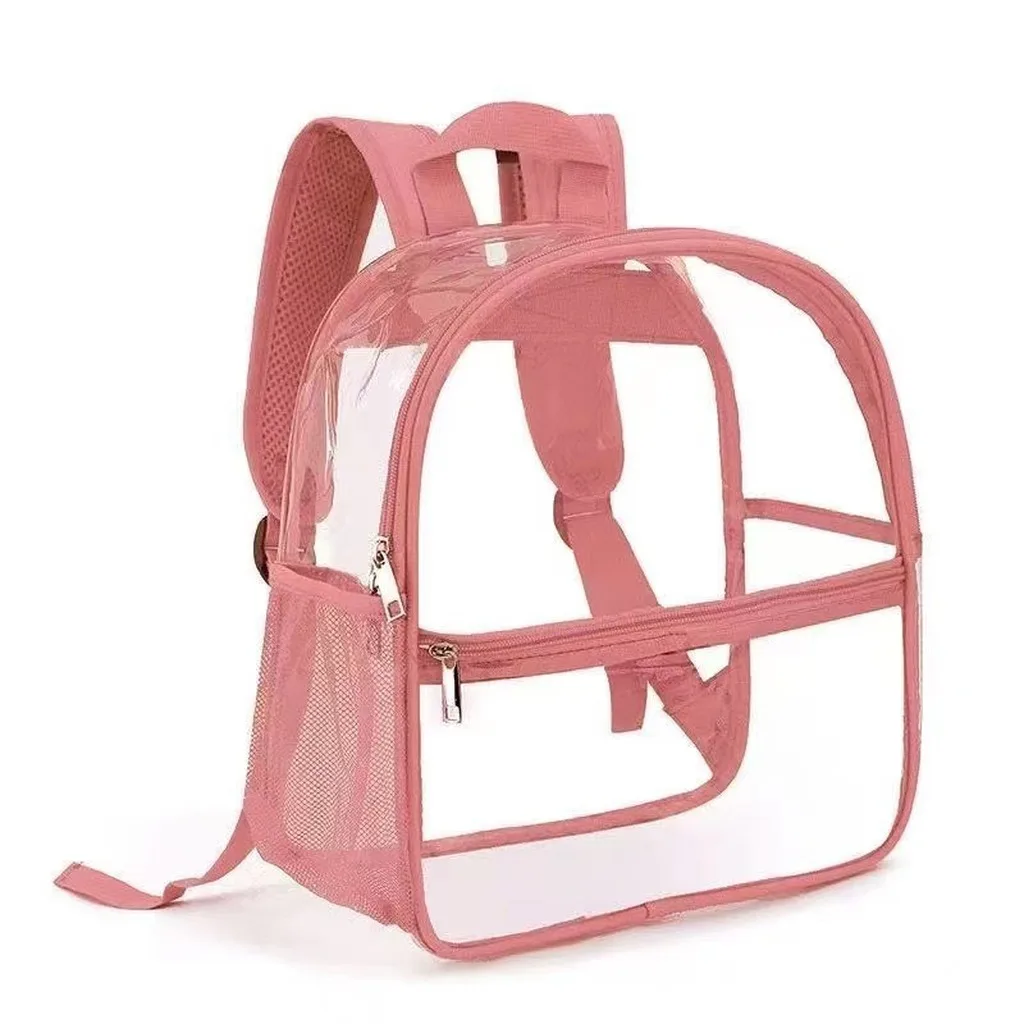Transparent PVC Waterproof Outdoor Unisex Backpack Visual Student Bookbag Multifunctional Dual Shoulder Bag for Men And Women