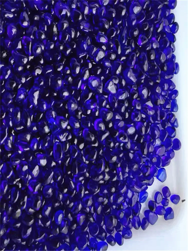 1000g blue Glass Gravel Coloured Glaze Crystal Buddha Aquarium Fish Tank Vase Stones 8-12mm Natural Quartz Crystals view 5