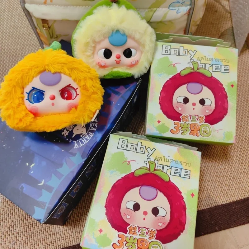 Genuino ufficiale Baby Three Yaya Fun Fruits Series Scatola cieca alla moda Peluche Appeso Ornamento Simpatico regalo per bambole da collezione per ragazze