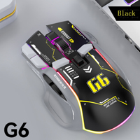 G6 Gaming Mouse Wireless,Rechargeable 4000DPI Tri-mode Connection, Silent Operation,Support One-click return Desktop