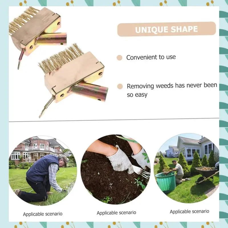 

A71P 2Pcs Garden Steel Wire Brush For Cleaning Decks, Pavers For Garden Maintenance Grout Remover Tool