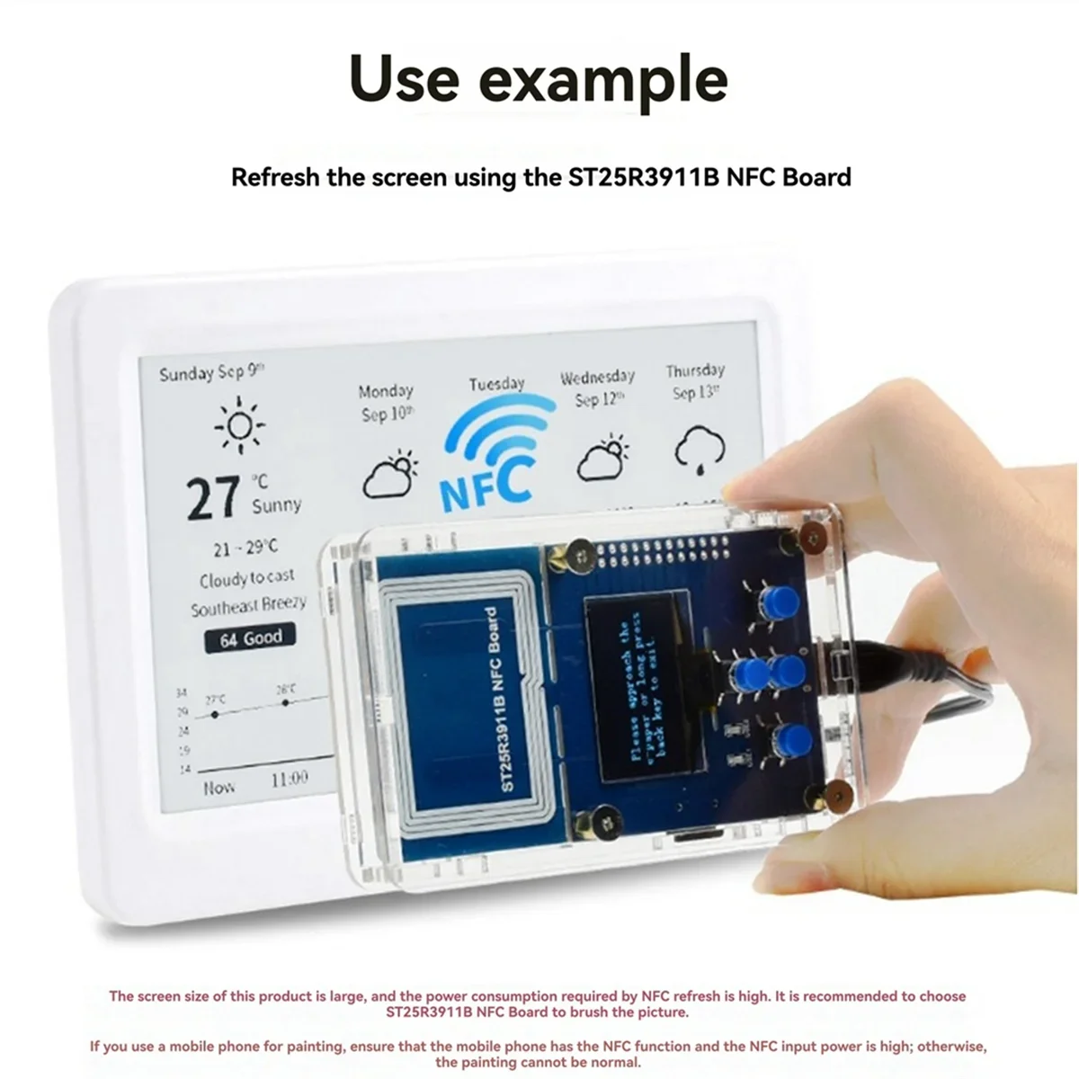 

7.5inch NFC-Powered E-Paper Display No Battery Required, Wireless Power & Data Transfer for Dynamic Information Display