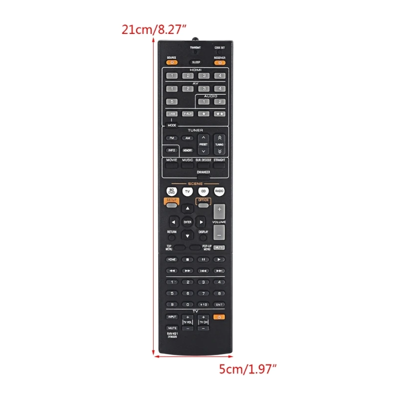 RAV491 ZF30320 Replaced Remote Control for YAMAHA HTR-4066 RX-V475 Controller